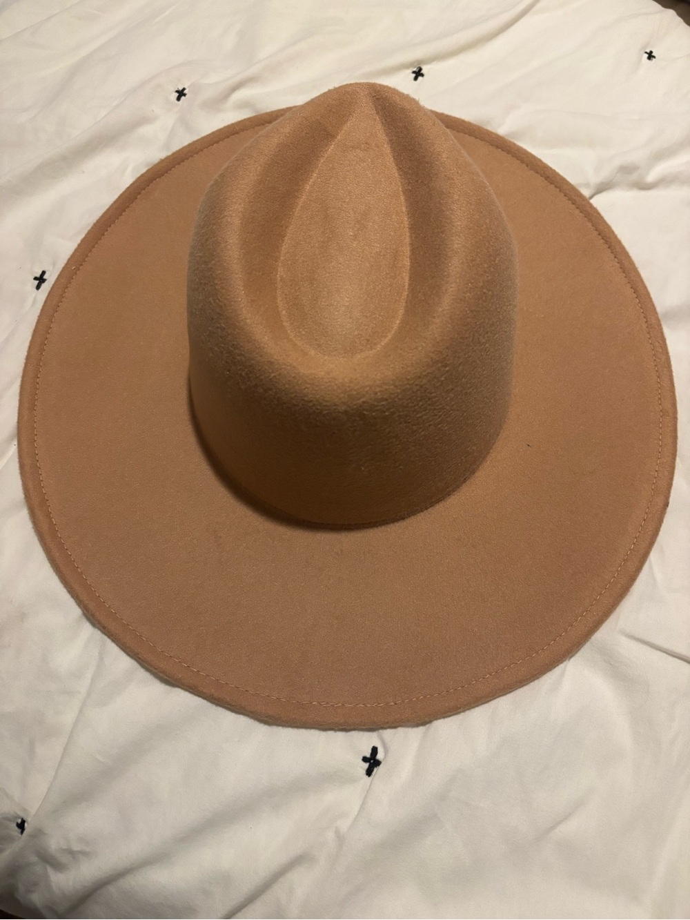 Classic Wide-Brim Felt Hat - Camel